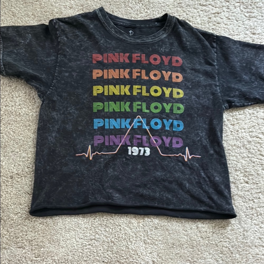 Pink Floyd Black and Pink Short Sleeve Tee